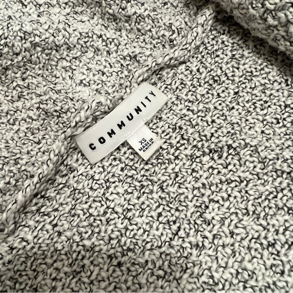 Community Ionic Grey Melange Oversized Fit Cape Sweater - Picture 3 of 4